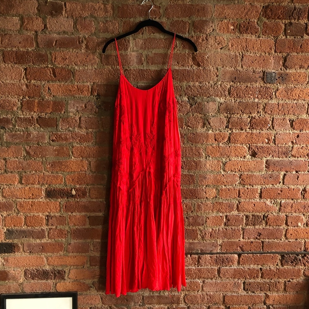 Zara embroidered dress